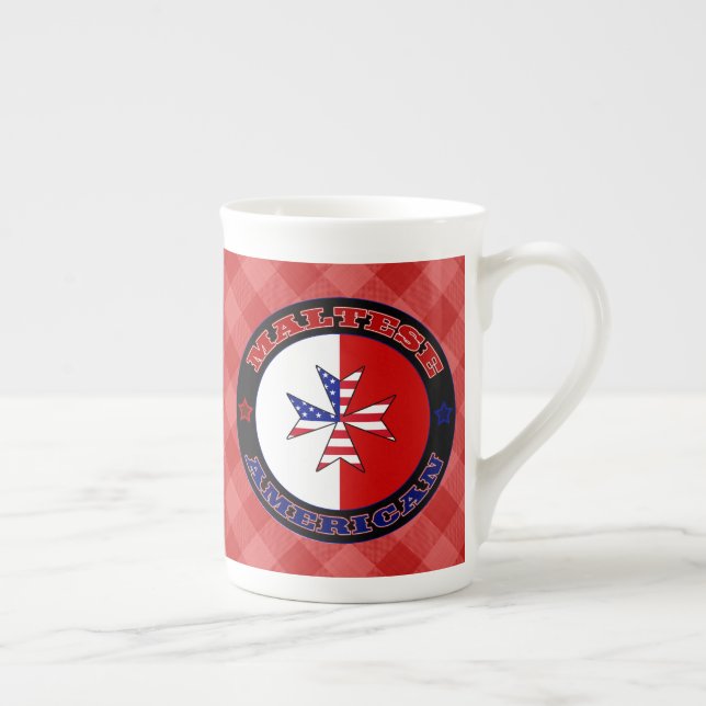 Tasse En Porcelaine Croix d'Amérique maltaise (Droite)