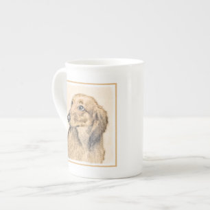 Tasse En Porcelaine Dachshund (Longhaerien) Peinture - Art Chien origi