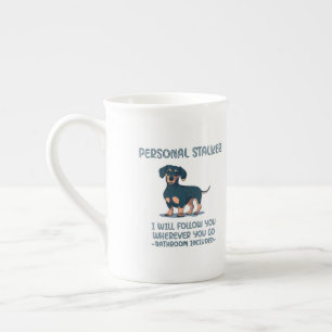 Tasse En Porcelaine Dachshund Personal Stalker