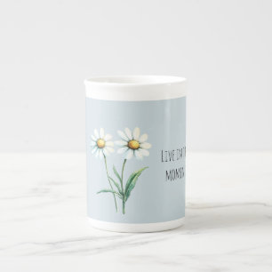 Tasse En Porcelaine Daisy Flowers Vivez dans le moment