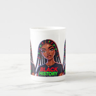 Tasse En Porcelaine Dame d'histoire noire