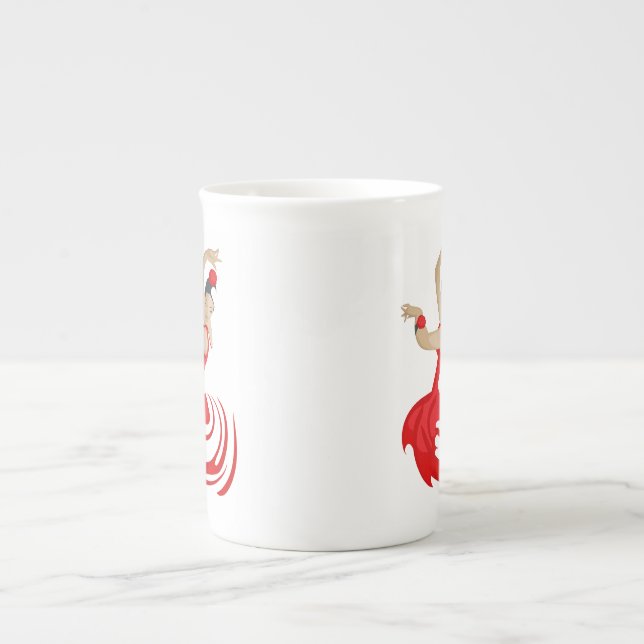 Tasse En Porcelaine Danseur de flamenco tzigane (Devant)