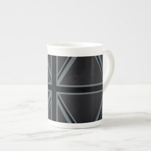 Tasse En Porcelaine Décor design pour drapeau Union Jack noir