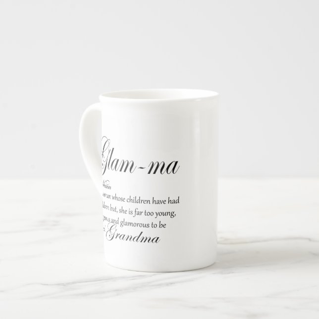Tasse En Porcelaine Définition FASCINANTE de grand-maman de mA (Devant gauche)