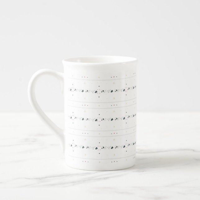 Tasse En Porcelaine Délicat Motif d'hiver simple Mug de spécialité bla (Gauche)
