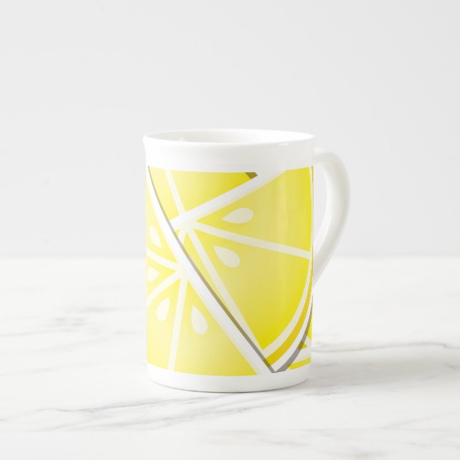 Tasse En Porcelaine Des coins de citron funky ! (Devant droit)