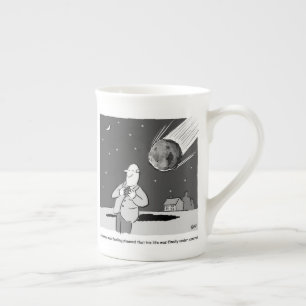 Tasse En Porcelaine Désastre drôle de météore frappant la Terre
