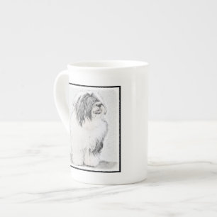 Tasse En Porcelaine Dessin de collie à oreilles - Joli art original de