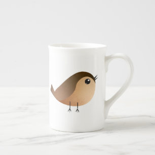 Tasse En Porcelaine Dessin d'Oiseau de Bruant