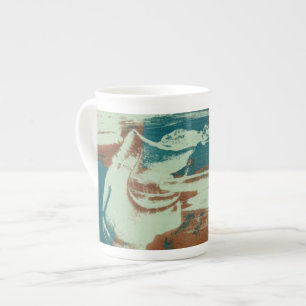 Tasse En Porcelaine Deux vers le haut du nord