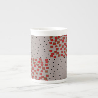 Tasse En Porcelaine DiamondFlowersSquaresRectangles