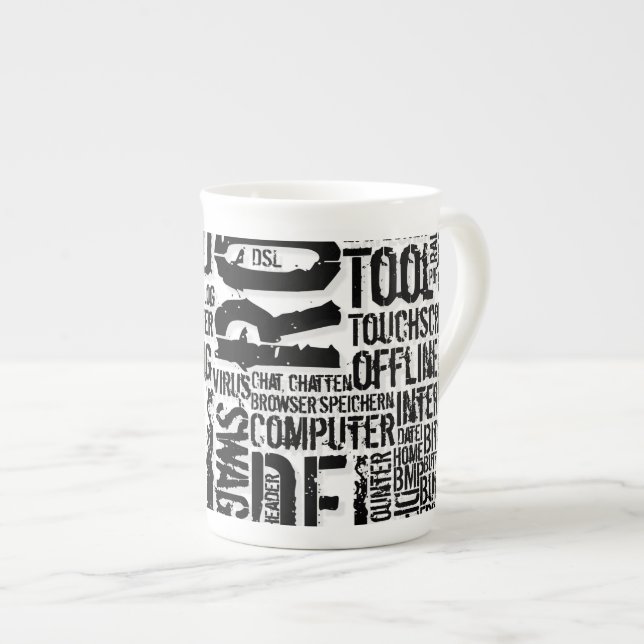 Tasse En Porcelaine Dictionnaire informatique... (Devant droit)