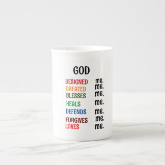 Tasse En Porcelaine "DIEU M'A CONÇU" SPÉCIALITÉ Mug