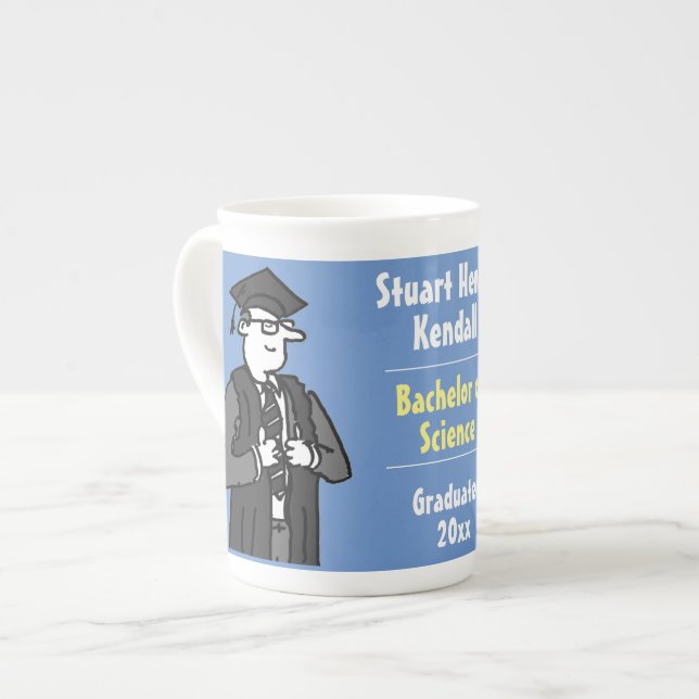 Tasse En Porcelaine Diplôme Commémoration (Devant gauche)