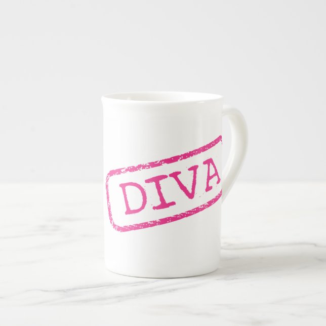TASSE EN PORCELAINE "DIVA" (Devant droit)