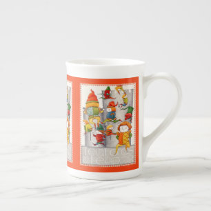 Tasse En Porcelaine DIX SEINS UNE Os LEAPING Chine Mug - Rouge