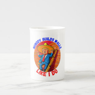 TASSE EN PORCELAINE DONALD TRUMP - PERSONNE NE CONSTRUIT DES MURS COMM