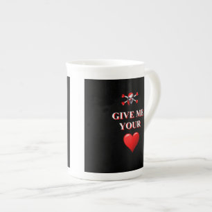 Tasse En Porcelaine Donnez-moi votre coeur pirate clown