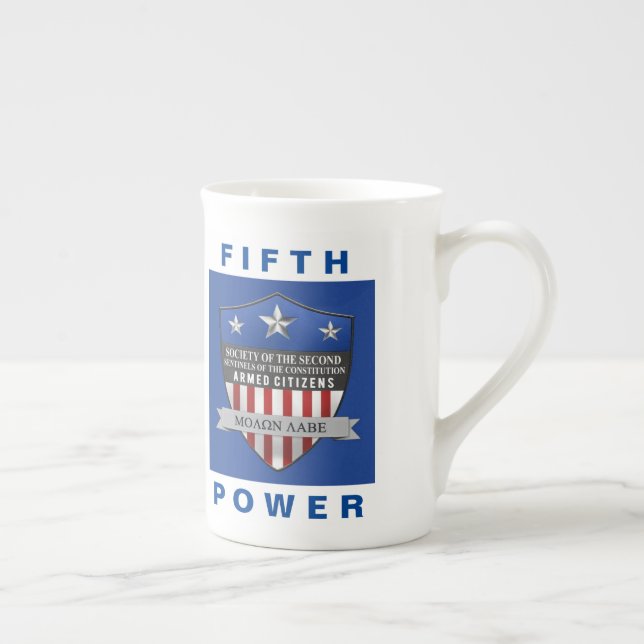 Tasse En Porcelaine Double Musique du cinquième pouvoir (Droite)