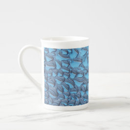 Tasse En Porcelaine Doux gouttes de pluie sur verre bleu