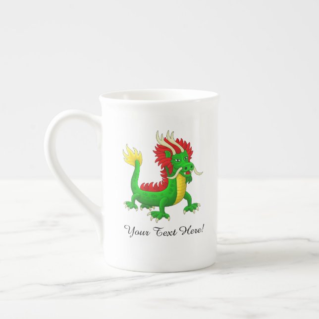 Tasse En Porcelaine Dragon Azur Chinois Moderne (Gauche)