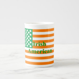 Tasse En Porcelaine Drapeau américain irlandais