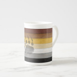 Tasse En Porcelaine Drapeau de la fierté de l'ours de SlipperyJoe's te