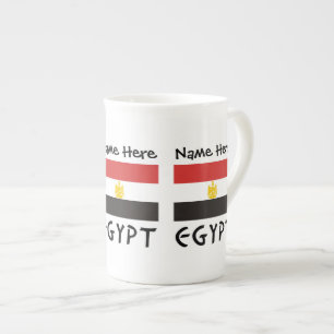 Tasse En Porcelaine Drapeau égyptien égyptien Nom personnalisé