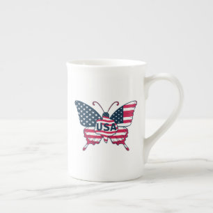 Tasse En Porcelaine Drapeau papillon américain Design-62616