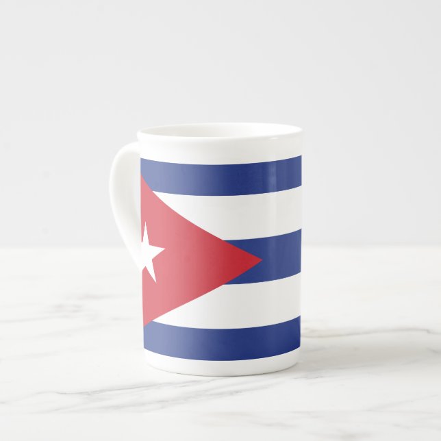 Tasse En Porcelaine Drapeau simple du Cuba (Devant gauche)