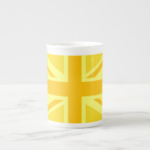 Tasse En Porcelaine Drapeau très jaune d'Union Jack les Anglais