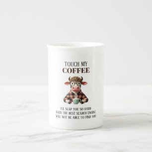 Tasse En Porcelaine Drôle "Touchez Mon Café" Café Vache