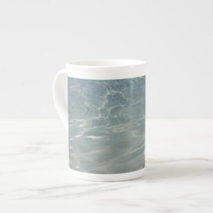 Tasse En Porcelaine Eau des Caraïbes Bleu Abstrait Nature