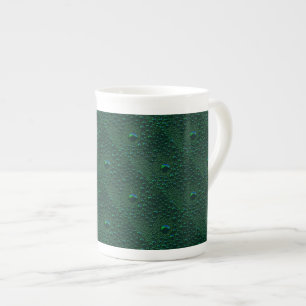 Tasse En Porcelaine Eau sur métal vert