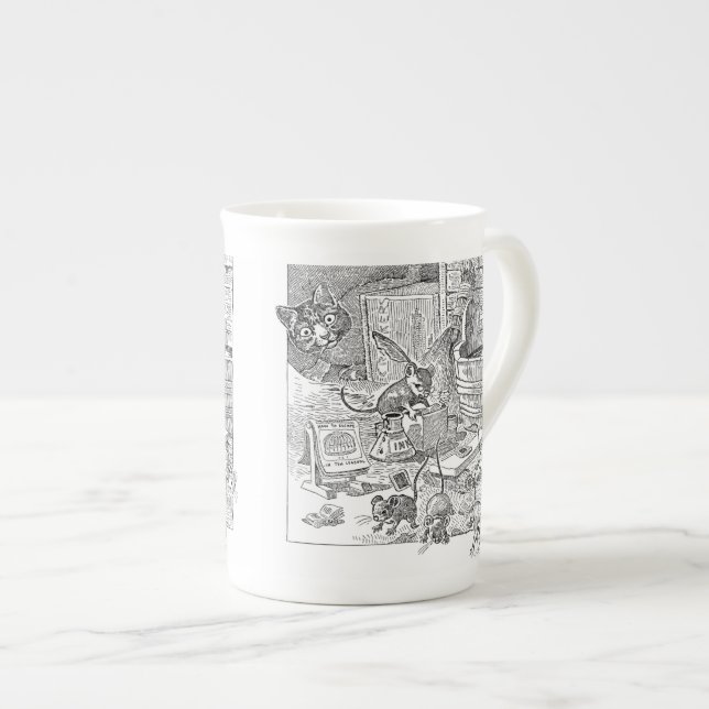 Tasse En Porcelaine École de souris (Devant droit)