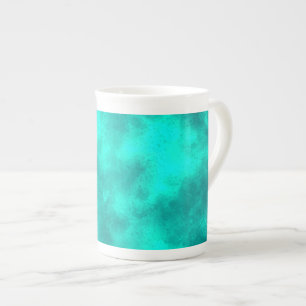 Tasse En Porcelaine Effet nuage de tempête d'émeraude