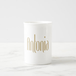 Tasse En Porcelaine Elégance haute personnalisée Or Antonia