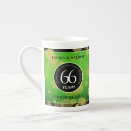 Tasse En Porcelaine Élégant 66ème anniversaire de Mariage Titanite