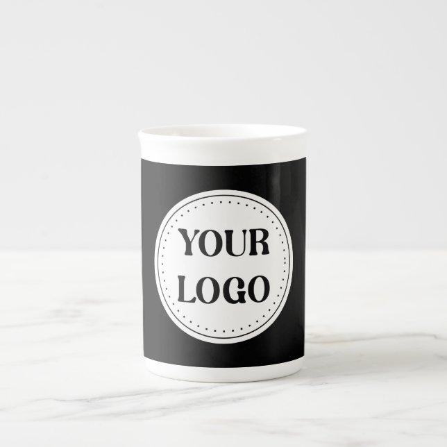 Tasse En Porcelaine Élégant, contemporain, poli et personnalisable. (Devant)