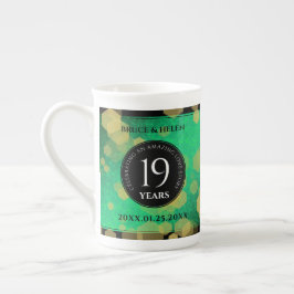 Tasse En Porcelaine Élégante 19e anniversaire du Mariage de Jade