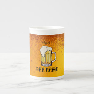 Tasse En Porcelaine Enseigne de bière vintage pour commerce de bar