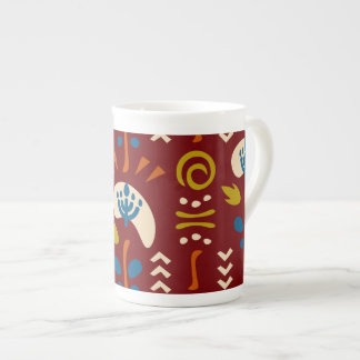 Tasse En Porcelaine Ethnic Folk Floral Pattern