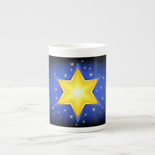 Tasse En Porcelaine Étoile de David (Devant)