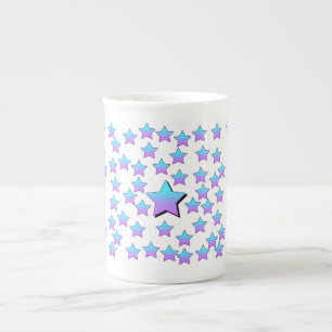 Tasse En Porcelaine Étoiles bleues