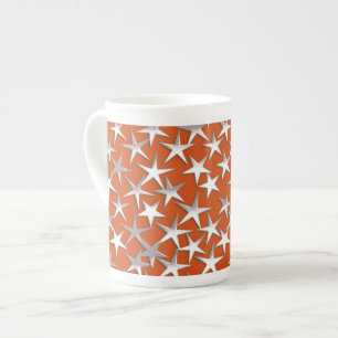Tasse En Porcelaine Étoiles d'argent sur cuivre