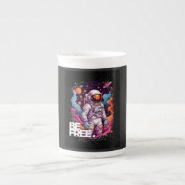 Tasse En Porcelaine ÊTRE GRATUIT Conception des astronautes