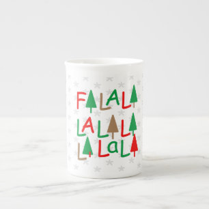 Tasse En Porcelaine FaLaLaLaLa... Boug de spécialité rouge simple
