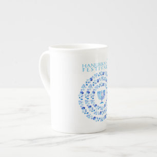 Tasse En Porcelaine Festival des lumières d'Hanoukka 75e
