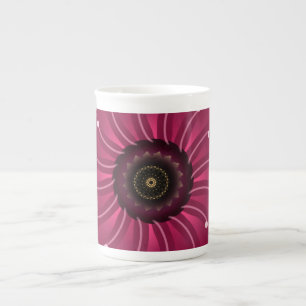 Tasse En Porcelaine Fleur de fantaisie rose lumineuse Fleur abstrait