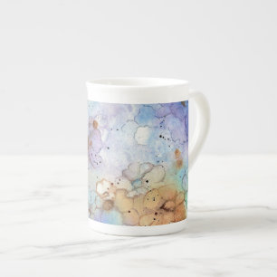 Tasse En Porcelaine Fleurs Abstraites os Chine Mug